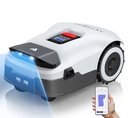 ANTHBOT KI Mähroboter ohne Begrenzungskabel Max. 1800m², Full Frequenzband RTK+4-Kamera-Vision Rasenmäher Roboter ohne Kabel, Mehrzonen-Management, Hindernisvermeidung Rasenroboter - Genie1000 von ANTHBOT