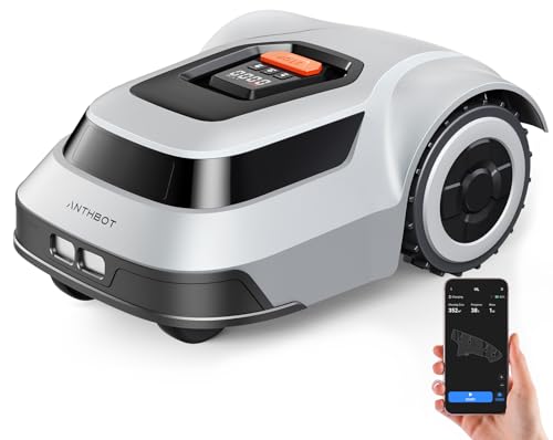 Rasenmäher Roboter Mähroboter mit Begrenzungskabel – Grasschneidemaschine, automatische Kartierung und Aufladung für 900m² Rasen, IPX6 Wasserdicht von ANTHBOT
