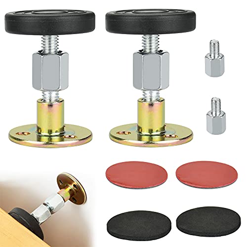 ANTHYTA 2 Stück Anti Shake Bettrahmen Verstellbares Kopfteil Stopper Raumwand Bettgestell Adjustable Bettgestell mit Gewinde Thread Frame Teleskop-Unterstützung für Bett Schrank Sofa Zimmerwand von ANTHYTA