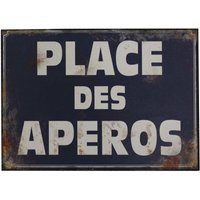 Schild aus antikem Blech Place des apéros von ANTIC LINE CRÉATIONS