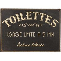 Antic Line Créations - Toilettenschild lustiger Spruch befristete Nutzung auf 5 Minuten - Lesen geduldet von ANTIC LINE CRÉATIONS