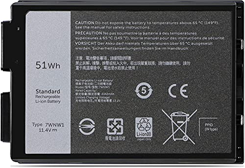 ANTIEE 51Wh 7WNW1 Laptop Batterie Replacement Pour Dell Latitude 5420 5424 Rugged, Latitude 7424 Rugged Extreme Series - DMF8C 0DMF8C GK3D3 0GK3D3 11.4V 4342mAh 3-Cell von ANTIEE