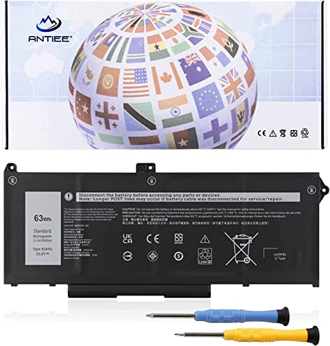 ANTIEE 63Wh RJ40G Laptop Akku Kompatibel mit Dell Latitude 14 5420 Latitude 15 5520 Precision 15 3560 Series P137G P137G001 P104F P104F001 P104F002 005R42 075X16 01K2CF WY9DX 0WK3F1 0M3KCN 15.2V von ANTIEE