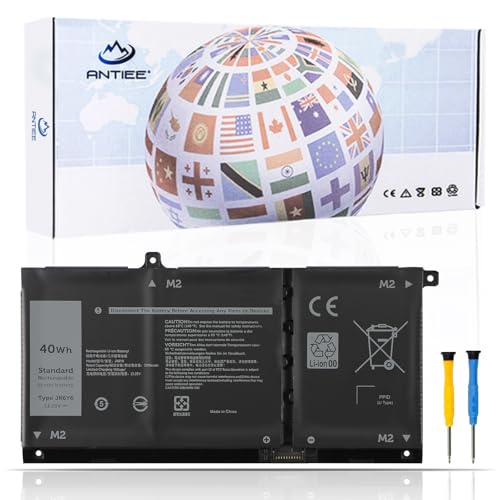 ANTIEE JK6Y6 Laptop Akku Kompatibel mit Dell Latitude 3410 3510 Vostro 5300 5401 5501 Inspiron 5300 5401 5408 5501 5508 5400 7405 7300 7500 2-in-1 Silver Series C5KG6 CF5RH H5CKD 11.25V 40Wh 3Cell von ANTIEE