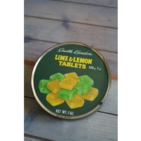 Jahrgang Smith Kendon Lime & Zitrone Tabletten Runde Zinn Reisen Süßigkeiten Glamorgan Uk 1974 Die Queens Award An Industrie Süßwaren von ANTIGOs