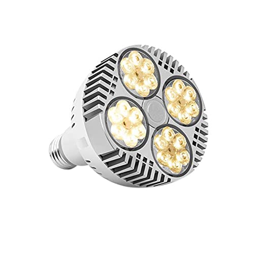 ANTIOCH E27 Pflanzenlampe, 35 W, LED, Pflanzenwachstumslicht, volles Spektrum, warmes Licht für Gewächshaus, Garten, Innen von ANTIOCH