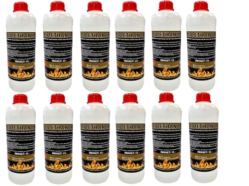 Antiviron Bioethanol 96,6% Premium 6 x 5 L - Ethanol für Tischkamin, Kamin & Gartendeko für Draußen - Rauch- und Rußfrei aus Mais (Bioethanol, 12 x 1 Liter) von ANTIVIR ON