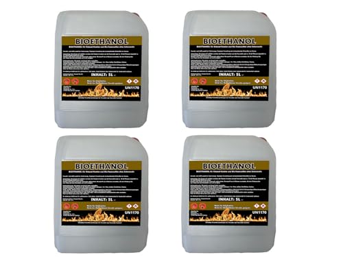 Antiviron Bioethanol 96,6% Premium 6 x 5 L - Ethanol für Tischkamin, Kamin & Gartendeko für Draußen - Rauch- und Rußfrei aus Mais (Bioethanol, 4 x 5 Liter) von ANTIVIR ON