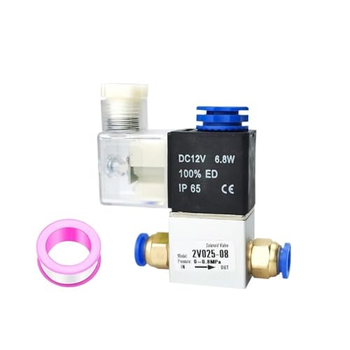 2V025-08 1/4" 2-Positionen 2-Wege-Luftmagnetventil 220V Ventil Neumatico Valve Pneumatika pneumatisches Steuerventil(6mm fittings,AC220V) von ANTJWXYQ
