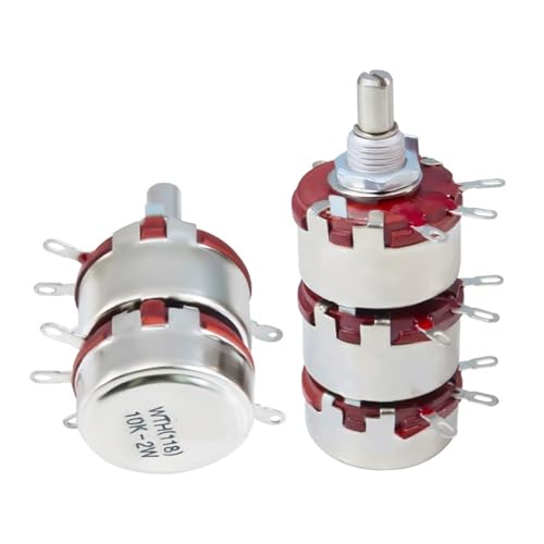 Doppelter einstellbarer Widerstand WTH118-2W Dreifach-Kohlefilmpotentiometer 2K210K 100K 220K 470K680K(Triple+C1+round scale,4K7) von ANTJWXYQ