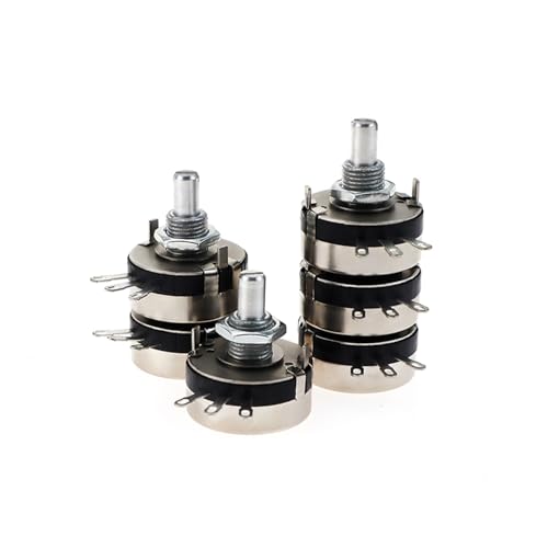 Eingängiges Kohleschicht-Einstellpotentiometer WTH118 2W Dual Triple Solid State 10K2K2 4K7220K470680K1M(B4K7 Ohm,Triple poten.+knob round) von ANTJWXYQ