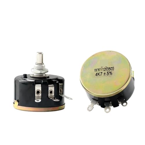 Eingängiges Präzisions-Drahtpotentiometer WX112 (050) 2K2 4K7 10K 5% Schiebewiderstand 2,2 4,7K(4K7,Poten.-knob-dial) von ANTJWXYQ