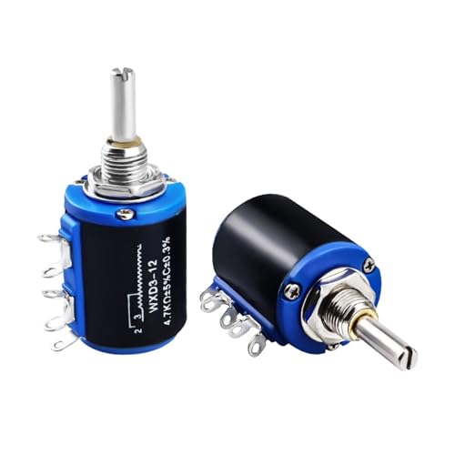 Mehrgängiges Drahtpotentiometer WXD3-12-2W 1K2K24K710K Widerstand kurzer Körper 5-gängiger Zählskalaknopf(WXD3 12 potentiometer,4K7) von ANTJWXYQ