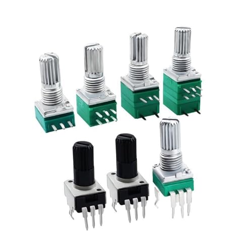 RV097 Einzel-Doppelpotentiometer mit Schalter und Halterung 093 Grifflänge 15mm einstellbar 10K/50K(RV097 single gang switch 5 pins 50K) von ANTJWXYQ