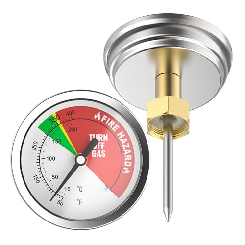 5070 Fritteusen-Thermometer, 10 - 204 °C, Temperaturbereich, kompatibel mit Bayou Classic 2,5 l 4 Gall- und 9 Gallen-Fritteusen, freistehend oder auf der Tischplatte 5070 Fritteusen-Thermometer, 10 - 204 °C, Temperaturbereich, kompatibel mit Bayou Classic 2,5 l 4 Gall- und 9 Gallen-Fritteusen, freistehend oder auf der Tischplatte von ANTOBLE