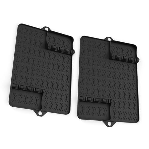 2 Pack Silicon Barbecue Grills Pad BBQ Grillmatte Silikon Textur Barbecue Werkzeugmatte Für Zu Hause Und Kommerzielle Verwendung von ANTOVSO