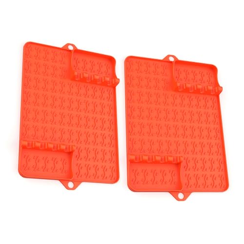 2 Pack Silicon Barbecue Grills Pad BBQ Grillmatte Silikon Textur Barbecue Werkzeugmatte Für Zu Hause Und Kommerzielle Verwendung von ANTOVSO