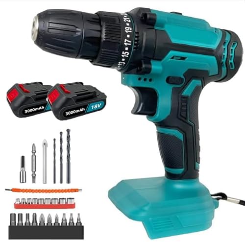 ANUPTTA Schlagschrauber, Ersetzen für Makita 21V mit 2x5500mAh Akku, Drehmoment Auf 25+3 Stufen, Brushless Cordless Drehmoment 420Nm, mit LED-Licht Elektrowerkzeug für Haus und Garten DIY von ANUPTTA