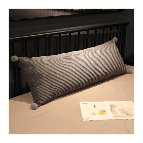 ANWEALTH Rückenkissen Lesekissen für Bett Sofa langes rechteckiges Rückenstützkissen Couchkissen großes Keilkissen zur Lendenwirbelpositionierung Lesekissen (dunkelgrau 150 x 45 cm) von ANWEALTH