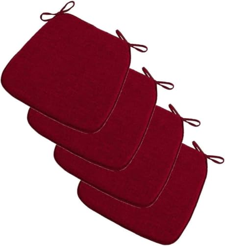 ANWEALTH Stuhlpolster für Esszimmerstühle mit Bändern Sitzkissen für Küchenstühle Stuhlkissen für Esszimmer im Landhausstil rutschfeste Dicke waschbare Stuhlkissenpolster (03 4 Stück: 42 x 40 cm) von ANWEALTH