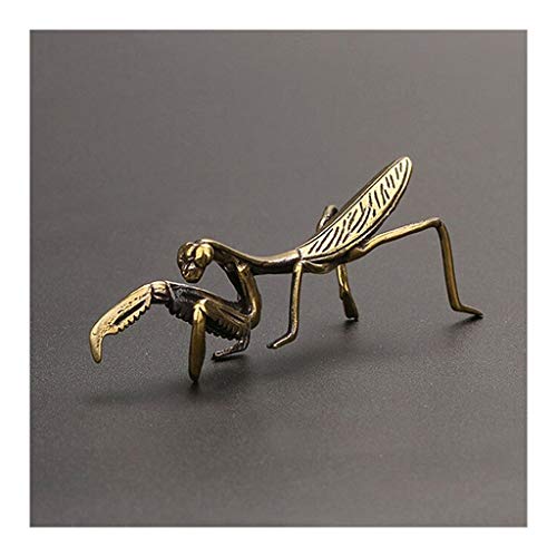 ANWUYANG 1 Stücke Mini Kupfer Mantis Statue Ornament, Insekt Beten Mantis Skulptur Tierfiguren, Miniaturen Modell Ornamente Blumentopf Dekore von ANWUYANG