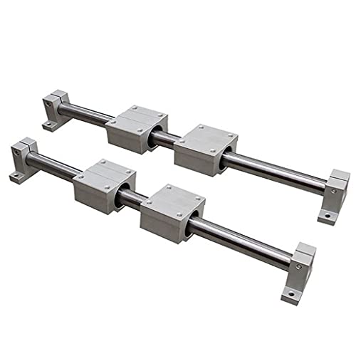 ANWUYANG 2 Stücke Lineare Schienenwelle Od 8mm 10mm 12mm 16mm 300-800mm Optische Achse + 4 Stücke Linearlagerblöcke + 4 Stücke Wellenhalterung Für 3D Drucken (Color : 8mm, Size : 700mm) von ANWUYANG