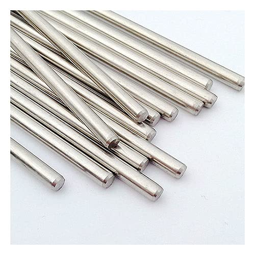 ANWUYANG 20 Stücke Runde Edelstahlstange, D 1/1,5/1,6/2 / 2,5/3/4 / 5mm Länge 50-30 0MM Metallwellenstange Für Autorahmenteil (Color : 1MM, Size : 300mm) von ANWUYANG