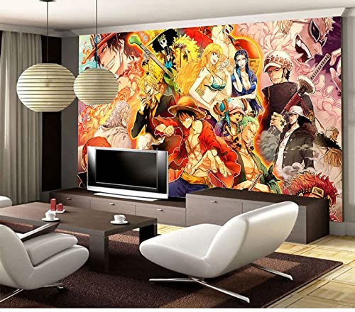 Wandbild Tapeten Anime One Piece Farbe 3d Basketballstadion Stadion Bar Schlafzimmer Wohnzimmer Hintergrundwand-140*100CM(L*H) von ANXX