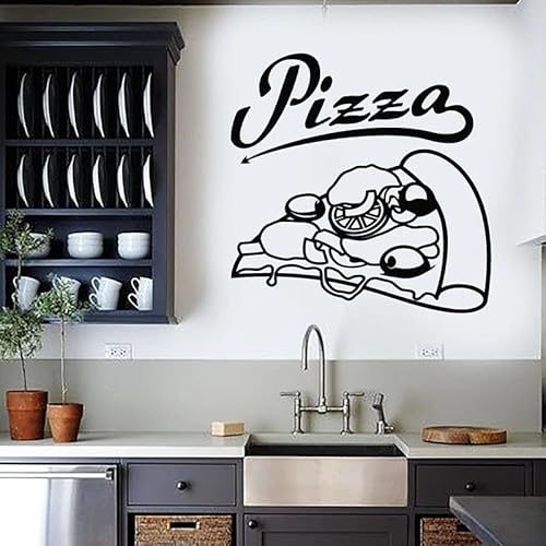 Wandtattoo Pizza, italienisches Restaurant, Pizzeria, Küche, Geschäft, Innendekoration, Logo, Tür, Fenster, Vinyl, 28 x 28 cm Wandtattoo Pizza, italienisches Restaurant, Pizzeria, Küche, Geschäft, Innendekoration, Logo, Tür, Fenster, Vinyl, 28 x 28 cm von ANXXX