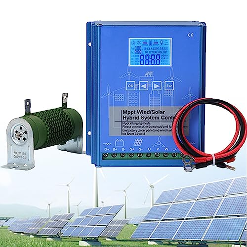 ANXYYDS 2000W/4000W/6000W Wind-Solar-Hybrid-Laderegler, 12V/24V/48V MPPT-Laderegler, Wind-PV-Solar, für Wind-Solarpanel-Wind-Solar-Ergänzungssystem,2000W-24V von ANXYYDS