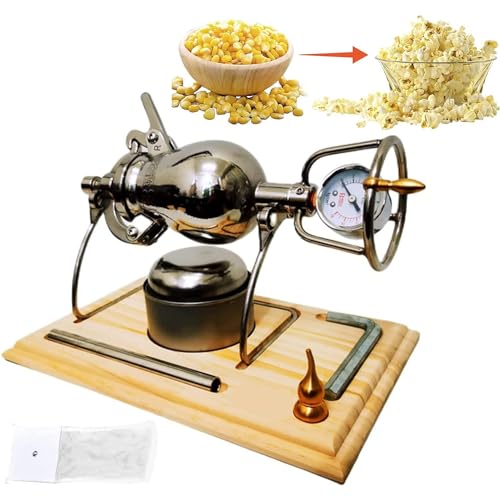 ANXYYDS Hand-Popcorn-Maschine, Hochdruck-Popcorn-Maschine, traditionelle chinesische Popcorn-Maschine, Mini-Handkanonen-Lebensmittelverstärker aus Edelstahl,328ml von ANXYYDS