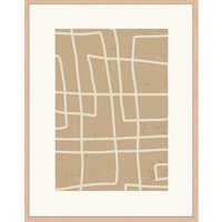 ANY IMAGE Digitaldruck »Abstraktes Labyrinth«, Rahmen: Buchenholz, natur - braun von ANY IMAGE