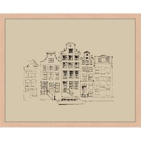 ANY IMAGE Digitaldruck »Alte Häuser«, Rahmen: Buchenholz, natur - braun von ANY IMAGE