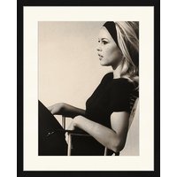 ANY IMAGE Digitaldruck »Brigitte Bardot I«, Rahmen: Buchenholz, Schwarz von ANY IMAGE