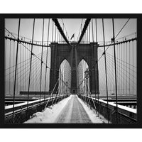 ANY IMAGE Digitaldruck »Brooklyn Bridge«, Rahmen: Buchenholz, Schwarz von ANY IMAGE