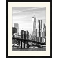 ANY IMAGE Digitaldruck »Brooklyn Bridge I«, Rahmen: Buchenholz, Schwarz von ANY IMAGE