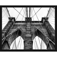 ANY IMAGE Digitaldruck »Brooklyn Bridge II«, Rahmen: Buchenholz, Schwarz von ANY IMAGE