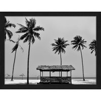 ANY IMAGE Digitaldruck »Der Strand«, Rahmen: Buchenholz, Schwarz von ANY IMAGE