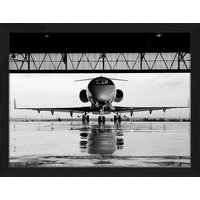 ANY IMAGE Digitaldruck »Flugzeug«, Rahmen: Buchenholz, Schwarz von ANY IMAGE