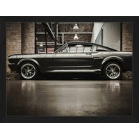 ANY IMAGE Digitaldruck »Ford Mustang GT 500«, Rahmen: Buchenholz, Schwarz von ANY IMAGE