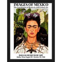 ANY IMAGE Digitaldruck »Frida Kahlo, Mexico«, Rahmen: Buchenholz, Schwarz von ANY IMAGE