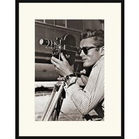 ANY IMAGE Digitaldruck »James Dean mit Filmkamera«, Rahmen: Buchenholz, Schwarz von ANY IMAGE