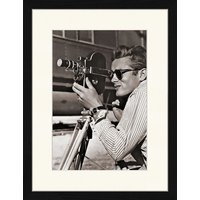 ANY IMAGE Digitaldruck »James Dean mit Filmkamera«, Rahmen: Buchenholz, Schwarz von ANY IMAGE