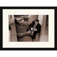 ANY IMAGE Digitaldruck »James Dean mit Fotokamera«, Rahmen: Buchenholz, Schwarz von ANY IMAGE