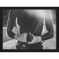 ANY IMAGE Digitaldruck »Kampfsport«, Rahmen: Buchenholz, Schwarz von ANY IMAGE