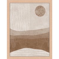 ANY IMAGE Digitaldruck »Landschaft in Beige«, Rahmen: Buchenholz, natur - braun von ANY IMAGE