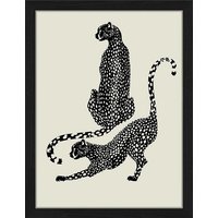 ANY IMAGE Digitaldruck »Leoparden«, Rahmen: Buchenholz, Schwarz von ANY IMAGE