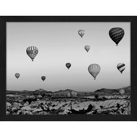 ANY IMAGE Digitaldruck »Luftballons«, Rahmen: Buchenholz, Schwarz von ANY IMAGE