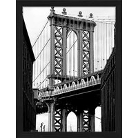 ANY IMAGE Digitaldruck »Manhattan Bridge«, Rahmen: Buchenholz, Schwarz von ANY IMAGE
