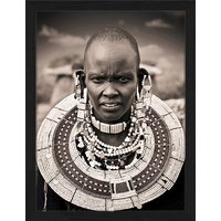 ANY IMAGE Digitaldruck »Masai«, Rahmen: Buchenholz, Schwarz von ANY IMAGE